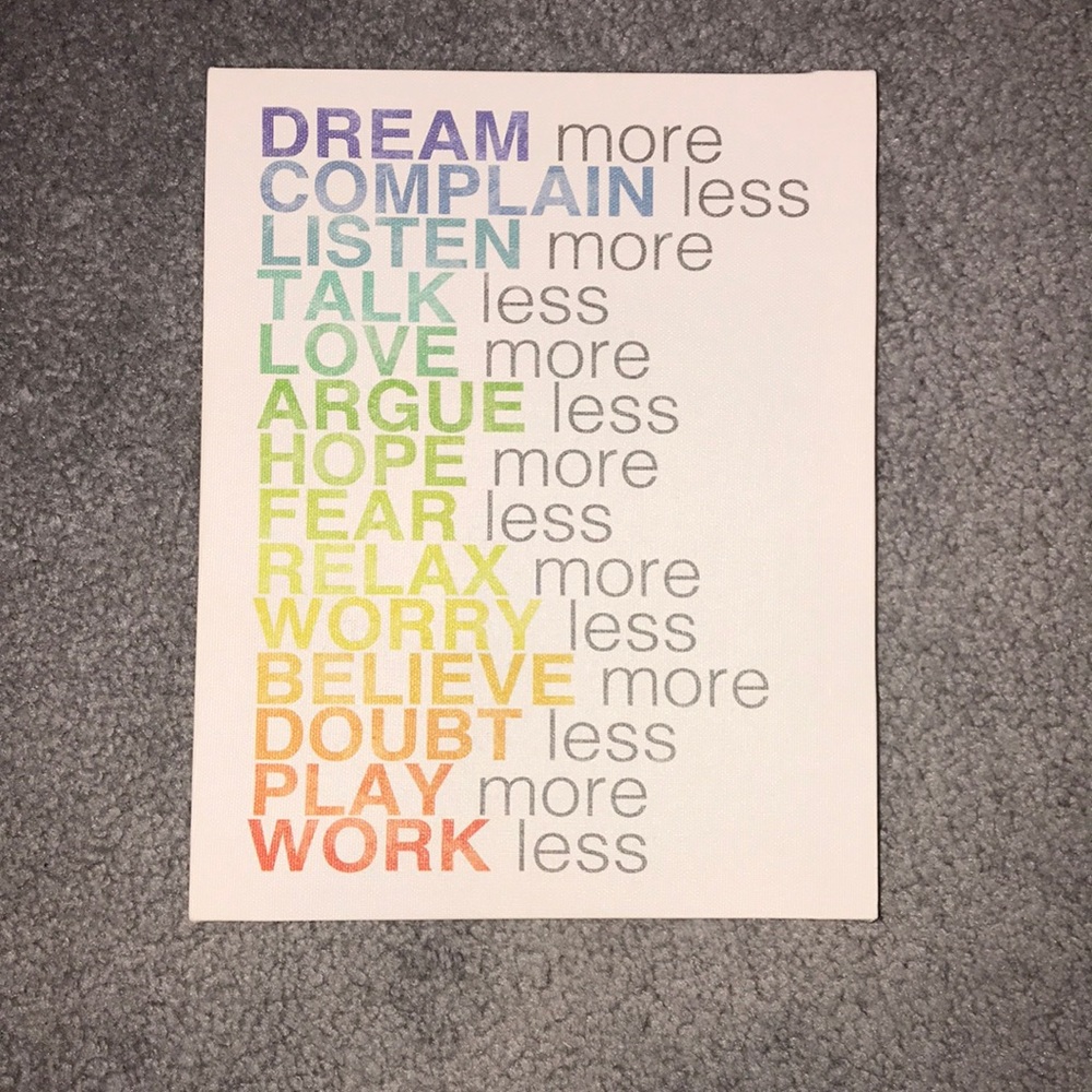 Motivational wall art